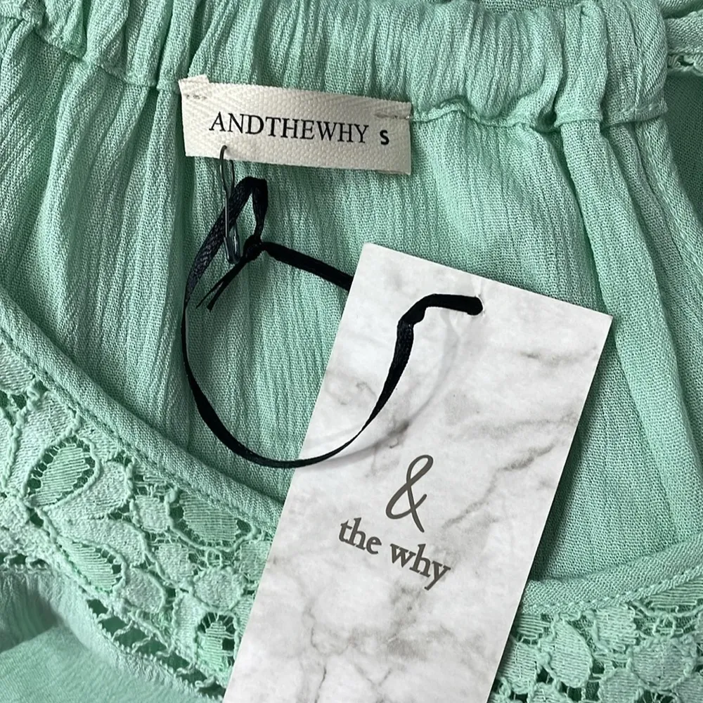 Andthewhy Mint Lace Sleeveless Tank Top - Image 4