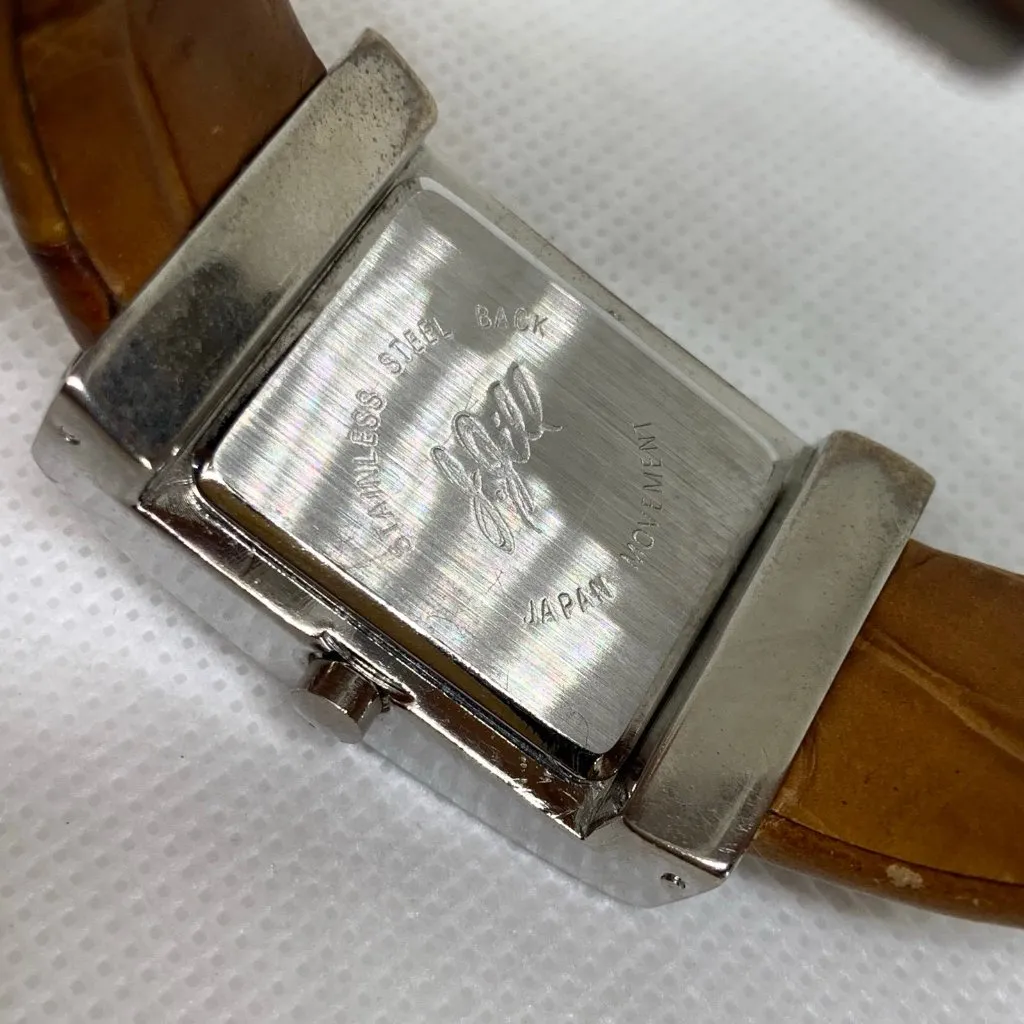 J Jill women watch silver tone 25mm quartz analog cuff bracelet size 6” running - Image 6