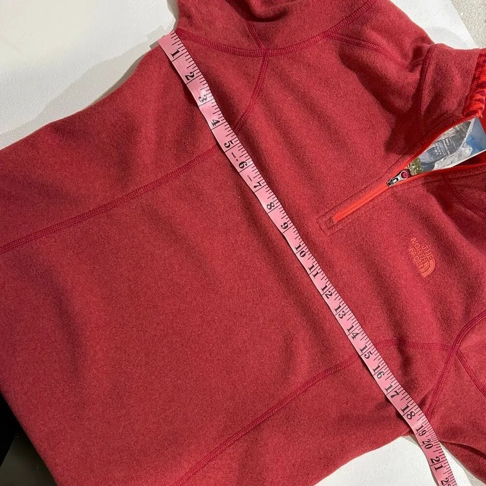 NWT The North Face Women’s Glacier ¼ Zip Fleece Pullover Red Size M Relaxed Fit - Image 6