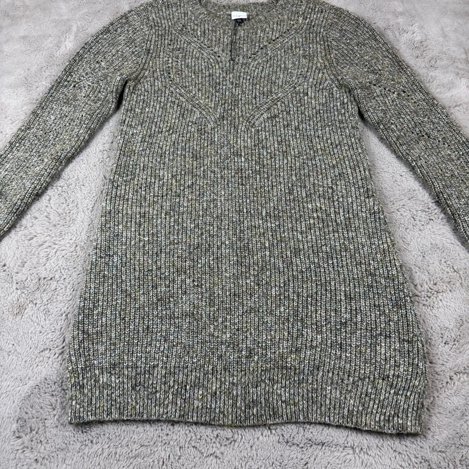 Cabi Sweater Dress Knit‎ Long Sleeve Casual Warm Comfy Olive Green M Minimalist - Image 7