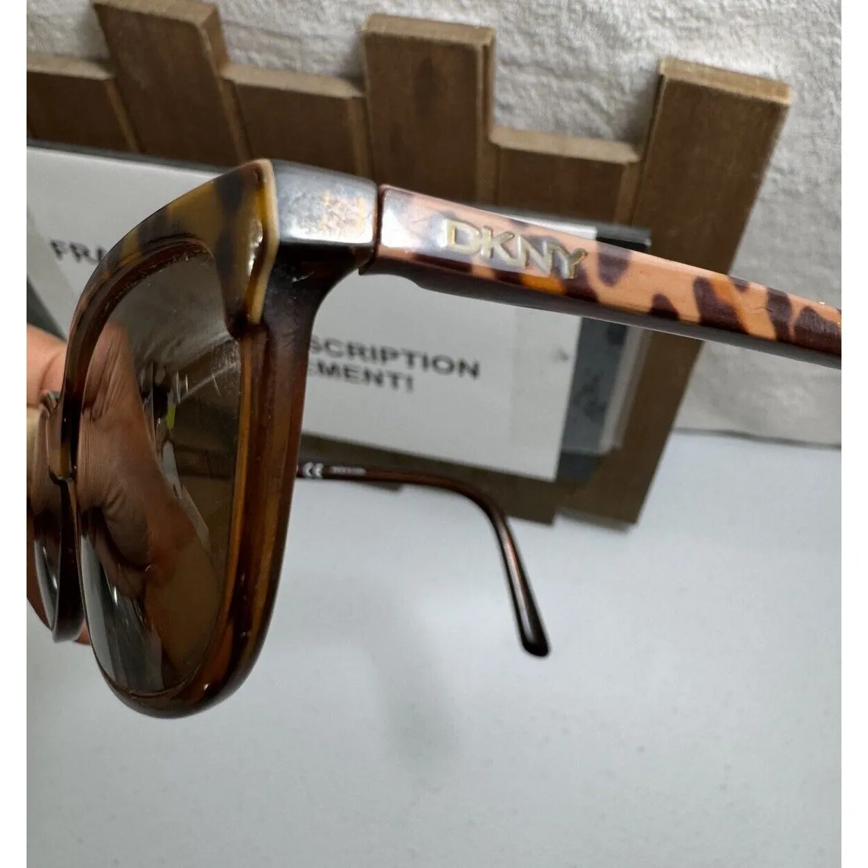 DKNY DY4662 3615 Top Leopard‎ Rectangle Womens Eyeglasses Frames Only 54 16 140 - Image 4