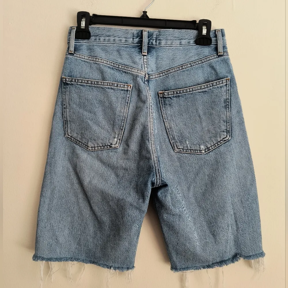 AGOLDE Blue Cotton Cut Off 90s Denim Jean Bermuda Shorts 8.5" Size 24 - Image 3