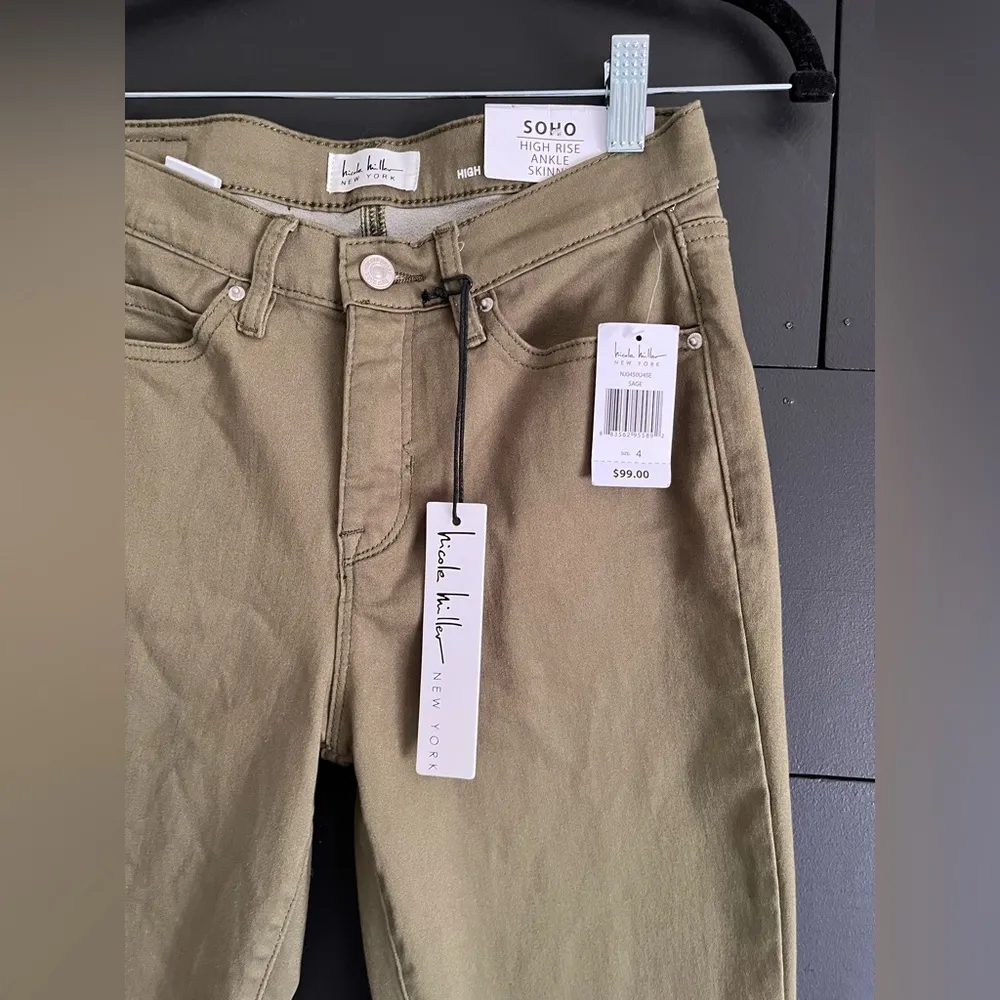 NICOLE MILLER Sage SoHo High Rise Ankle Skinny Pants NWT Stretch Women’s Sz 4 - Image 2
