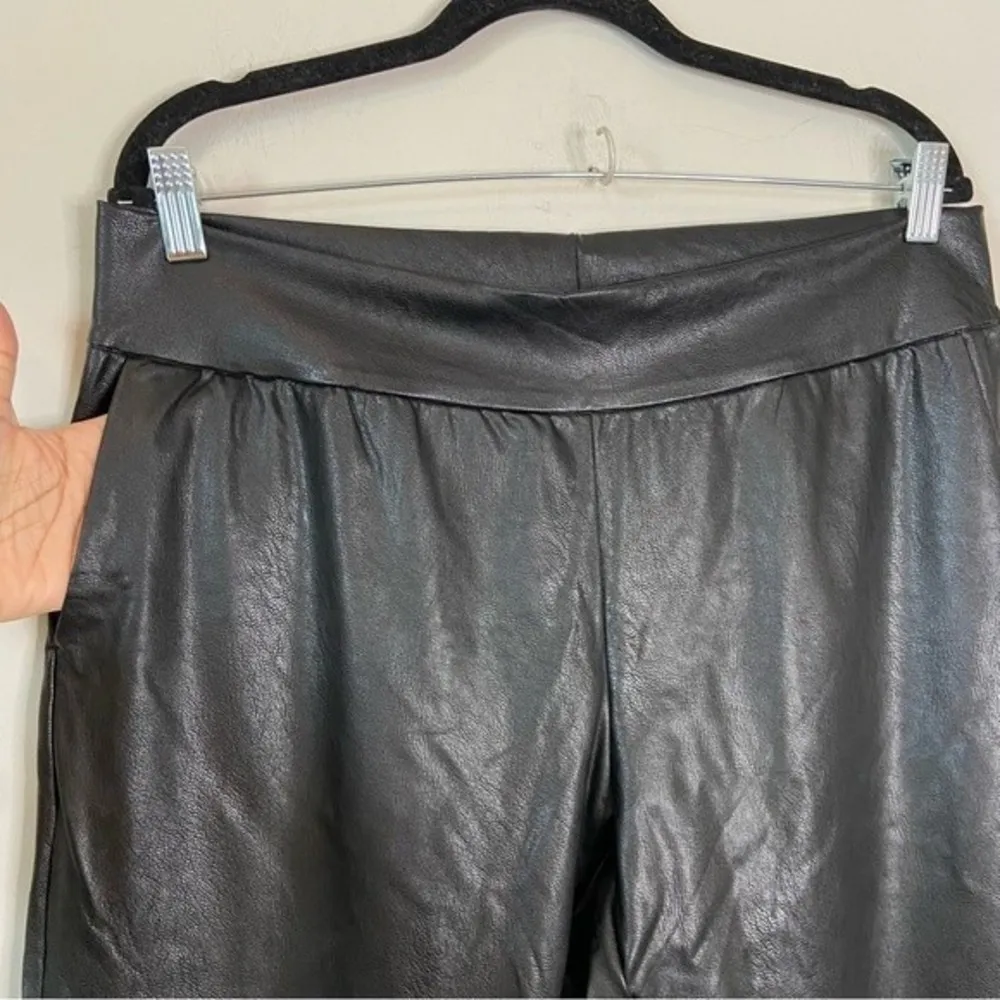 Commando  Faux Leather Black Jogger Pants Size XL NWT - Image 7