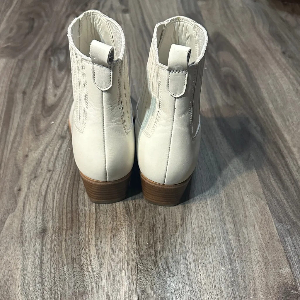 Marc Fisher Cream Ankle Boots - Image 3