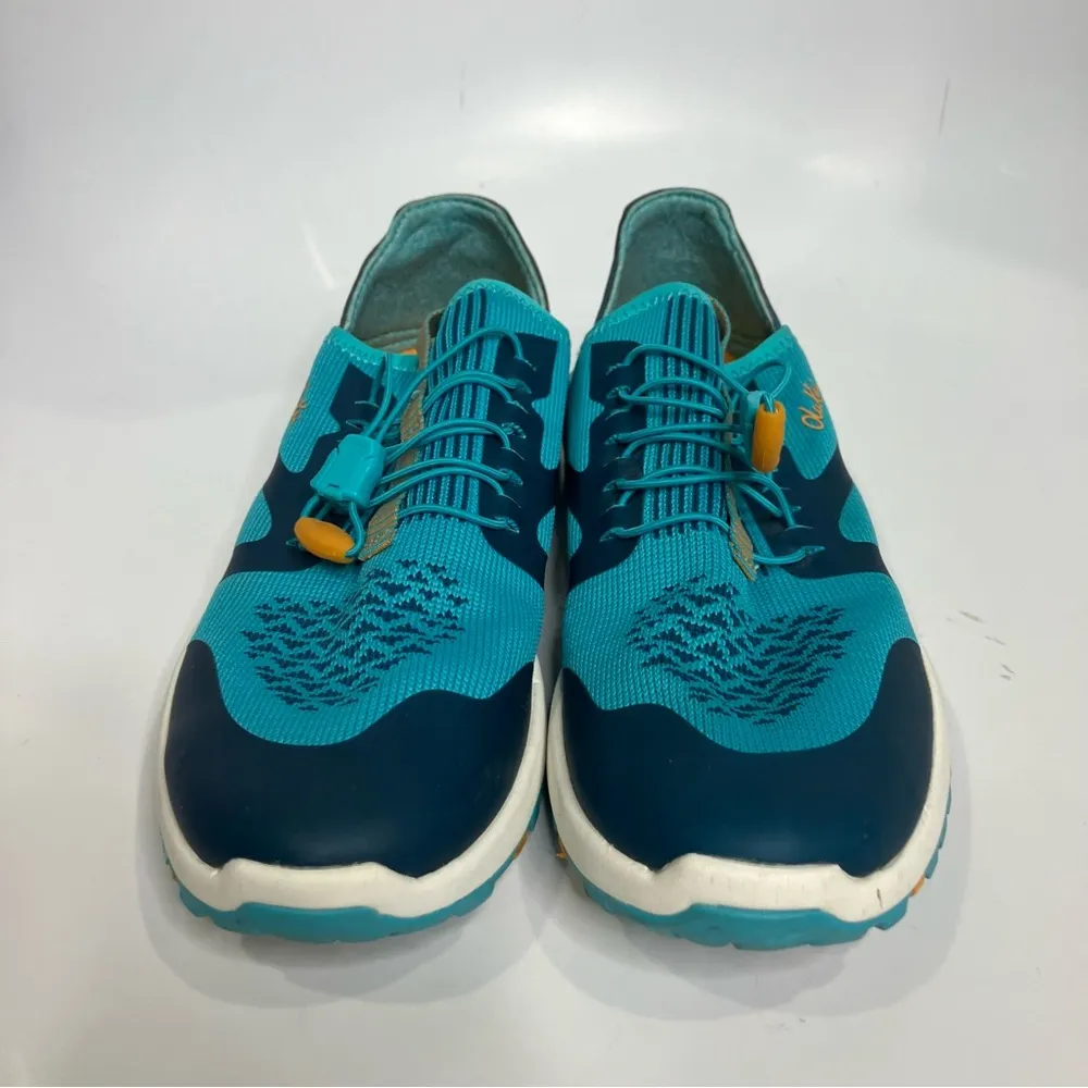 Olukai miki trainer sneakers teal casual women’s size 8 bright slides Blue - Image 3