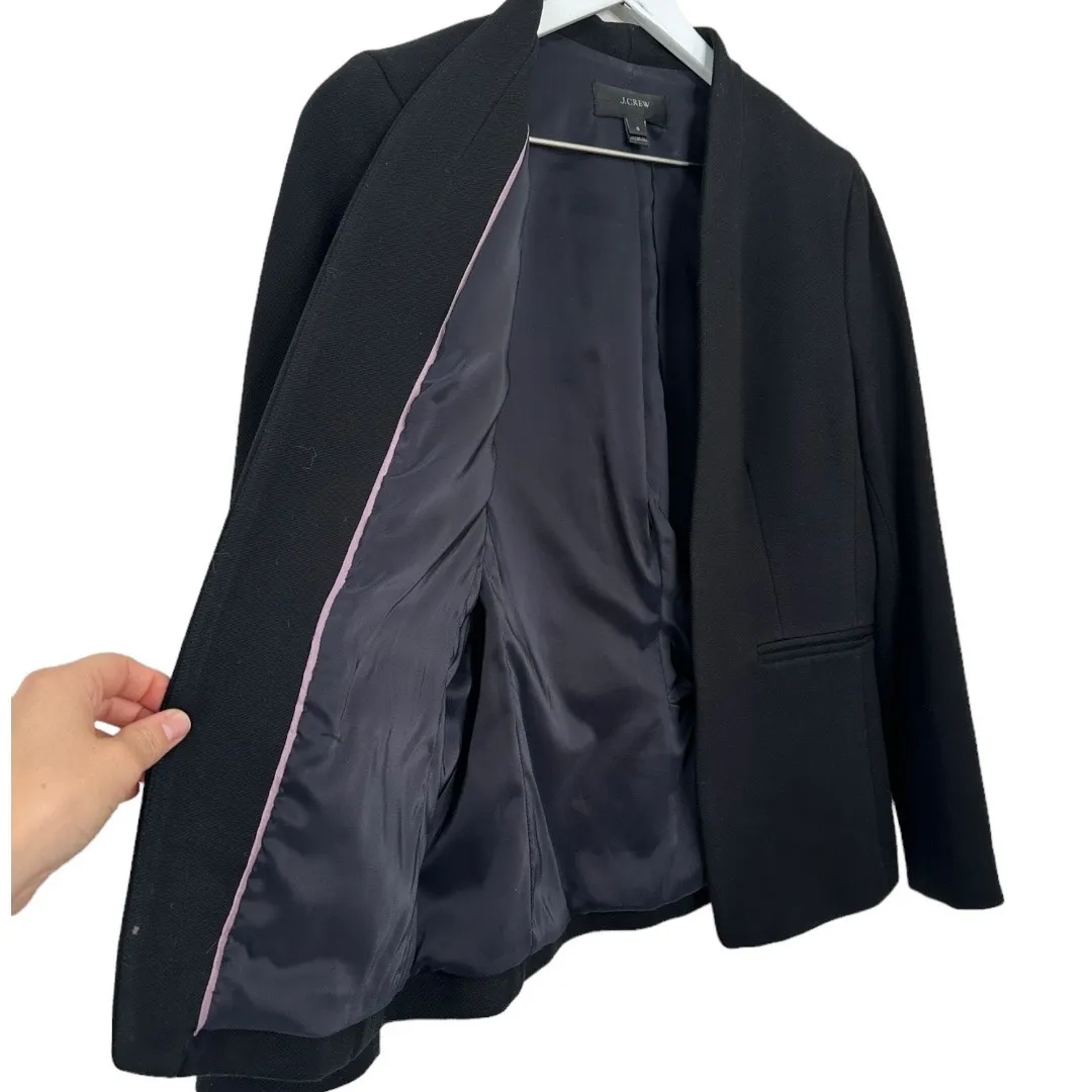 J.Crew Black Going-Out Blazer in Stretch Twill Size 6 - Image 5
