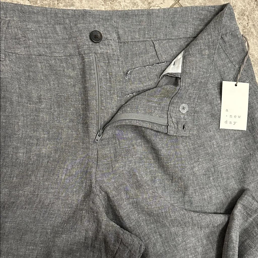 A New Day High-Rise Pleat Front Straight Leg Ankle Pants NEW Gray Size 16 - Image 6