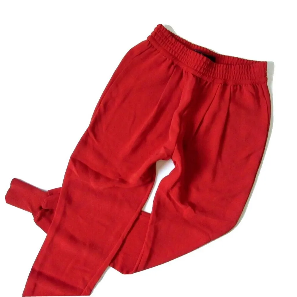 Stella McCartney Dahlia Caddy in Dark Orange Pleated Crepe Harm Jogger Pant 36 2 - Image 2