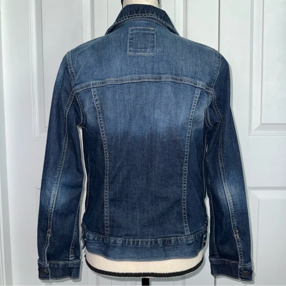LC Lauren Conrad Dark‎ Blue Denim Jean Jacket size small Like New Spring Fall - Image 5