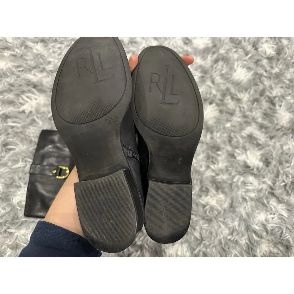 Ralph Lauren Mesa Black Leather Riding Boots 7.5 - Image 9