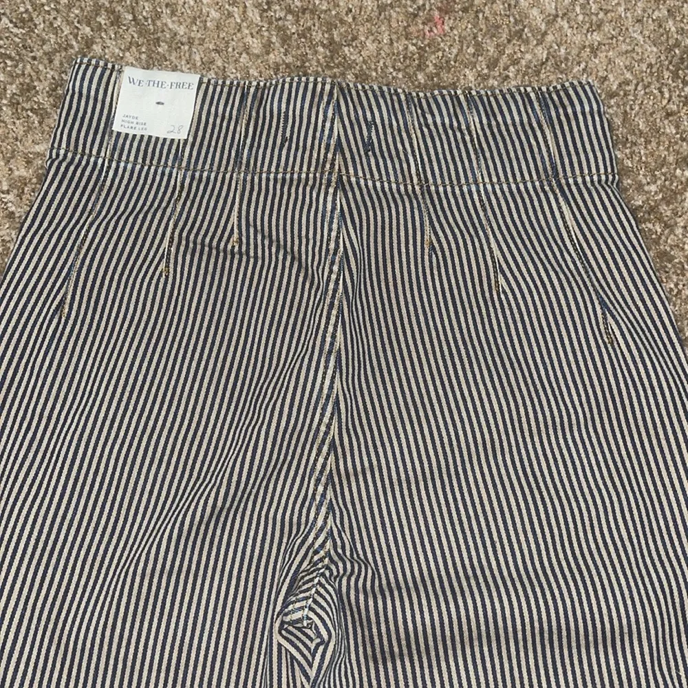 We The Free Jayde High Rise Flare Leg Jeans Railroad Stripe 28 NWT - Image 8