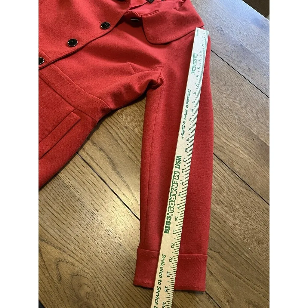 Victor Alfaro French Red Blazer Buttons Size 12 Career Professional Classic VTG‎ - Image 7