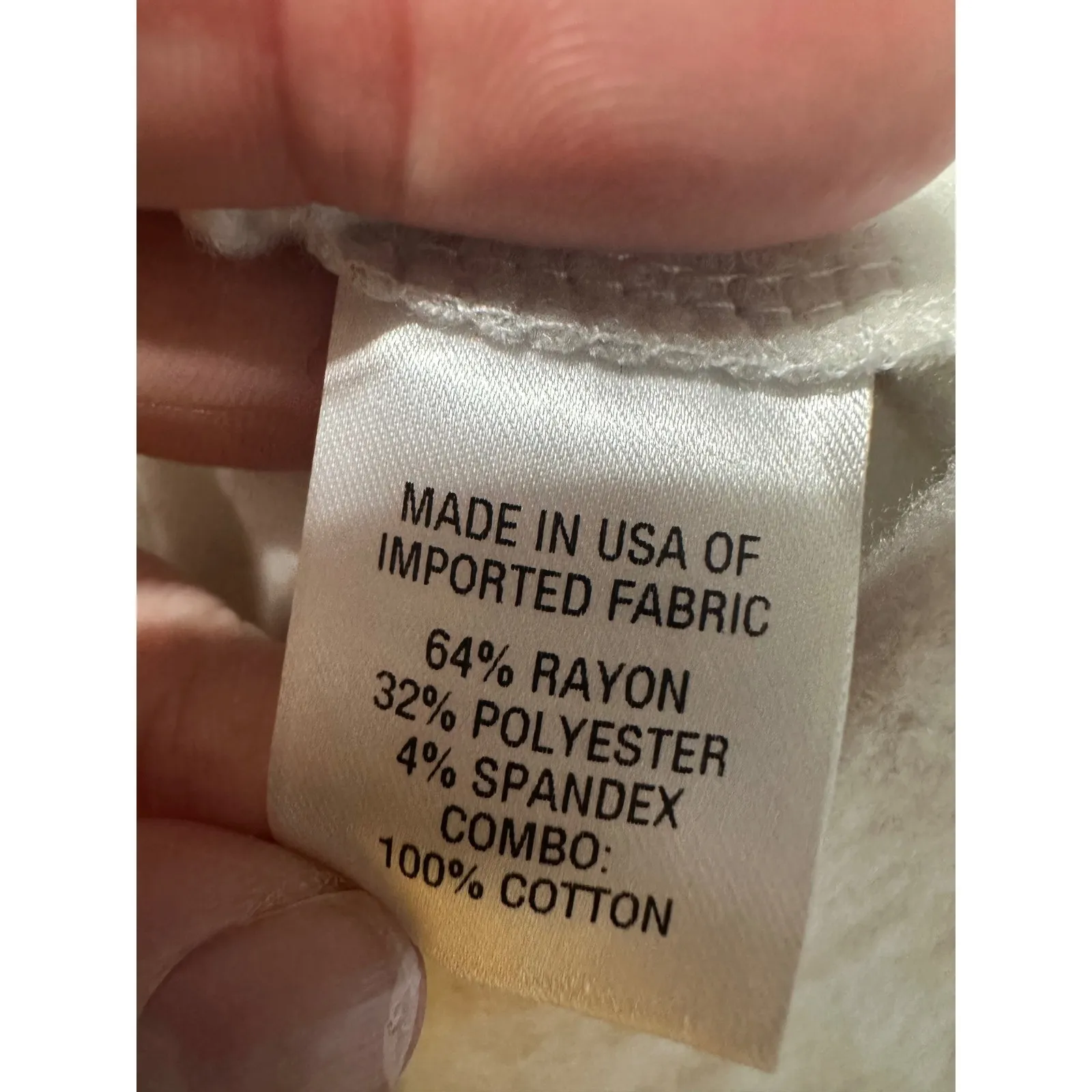 DREW Women's Size S Beige Heathered T-Shirt with Navy Gingham Puff‎ Sleeves - Image 7