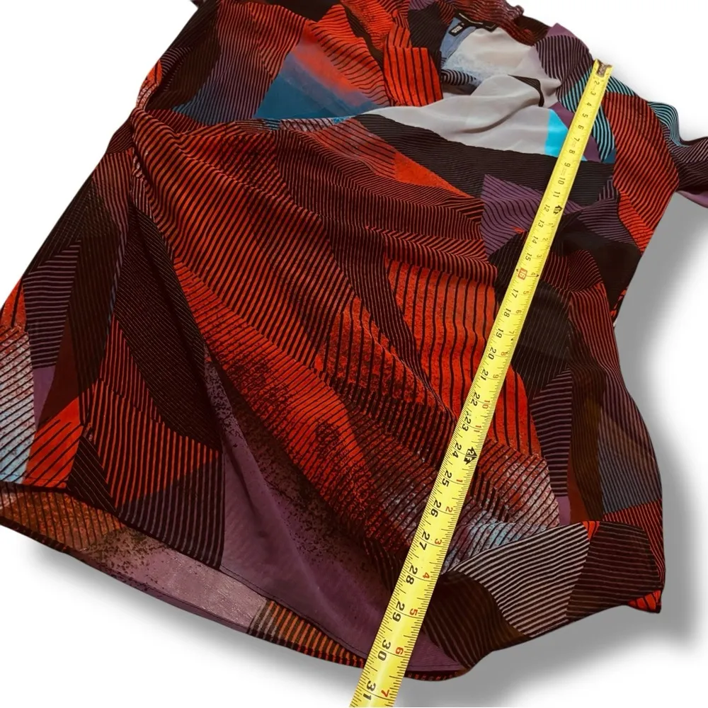 Robert Rodriguez Red Black Brooke Overlay Tunic - Size Small - Image 8