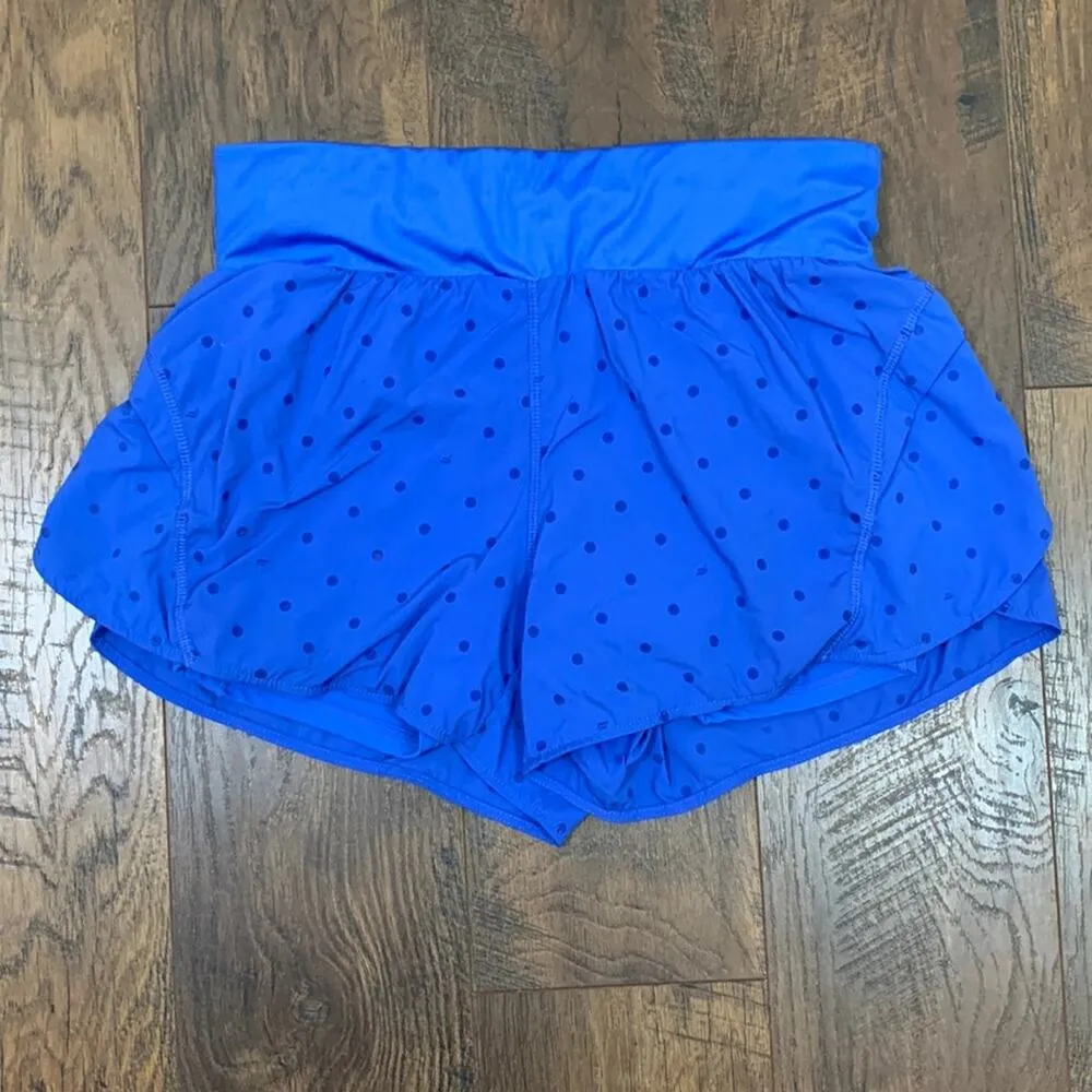 Fabletics Austyn Polka Dotted Run Blue Shorts - Image 2