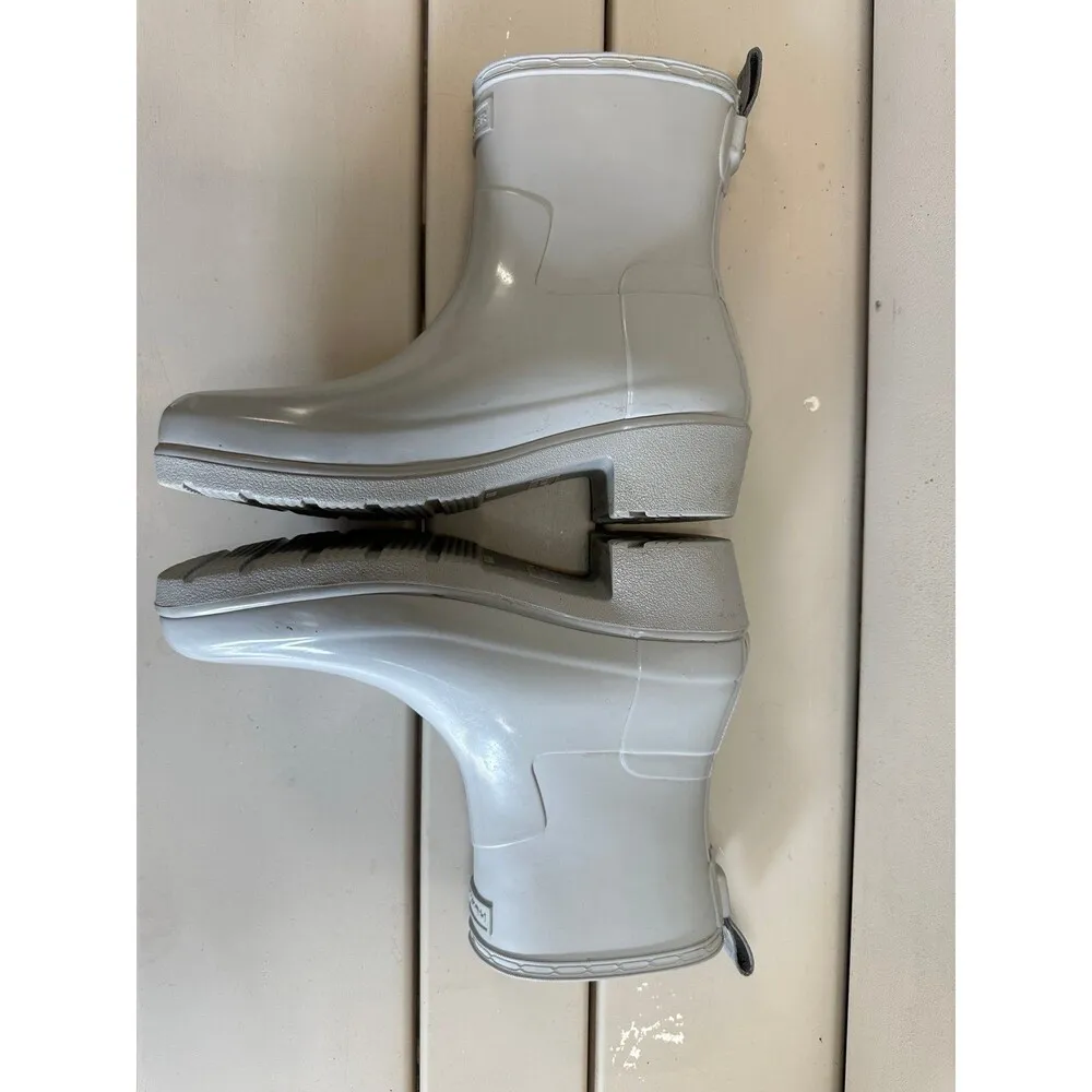 Refined Low Heel Biker Gloss Duo Waterproof Rain Boots 8 - Image 5