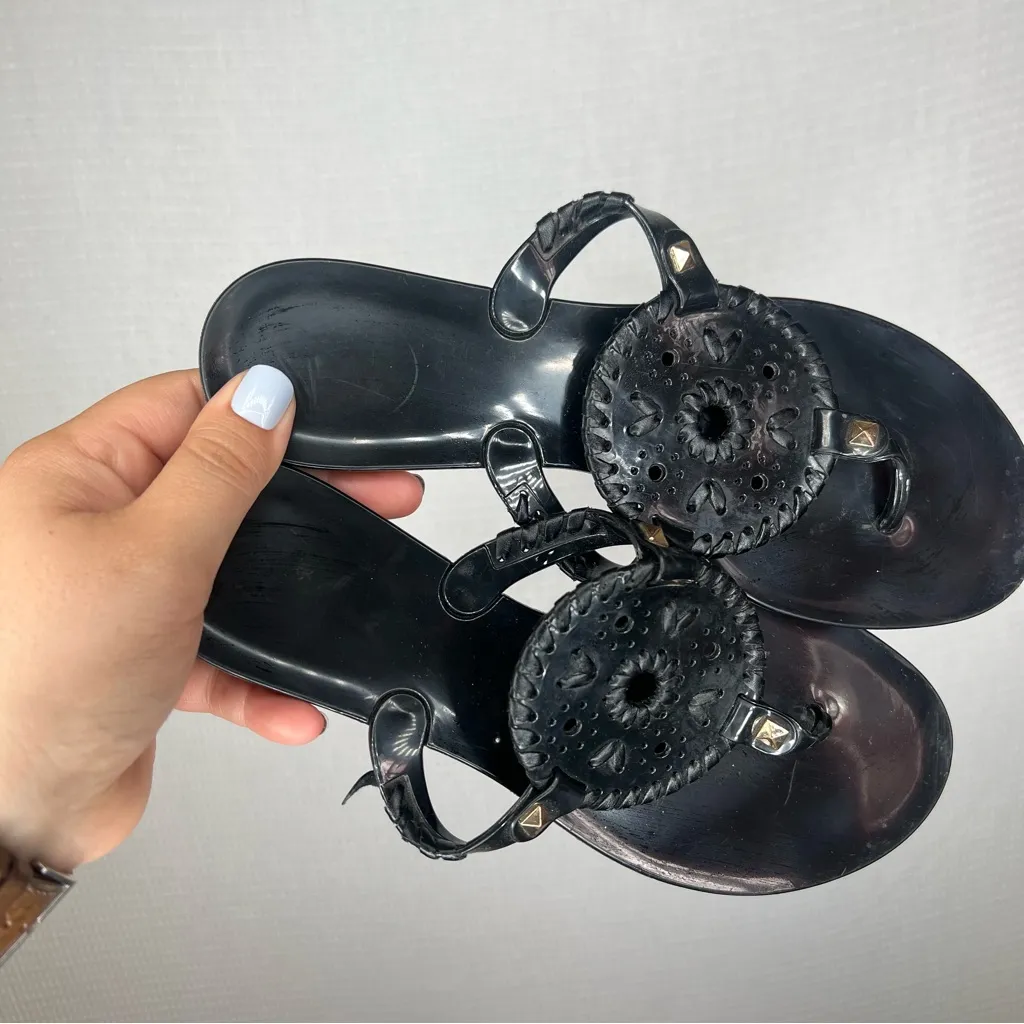 Jack Rogers | Size‎ 8 Flip Flops Black Sandals Elegant and Comfortable - Image 2