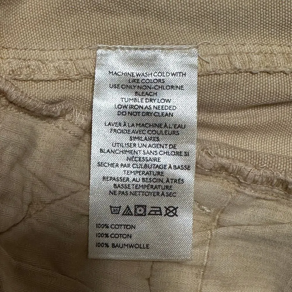 FREE PEOPLE Sz 6 All Yours Micro Mini Shorts Khaki Neutral Brown Utility Cargo - Image 4