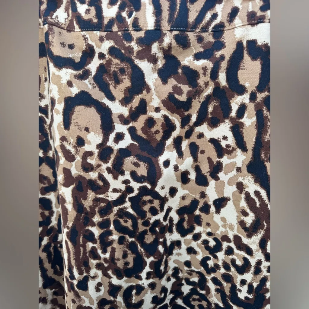 Merona Leopard Print Pencil Skirt Size 14 Brown Animal Print Knee Length NEW - Image 9
