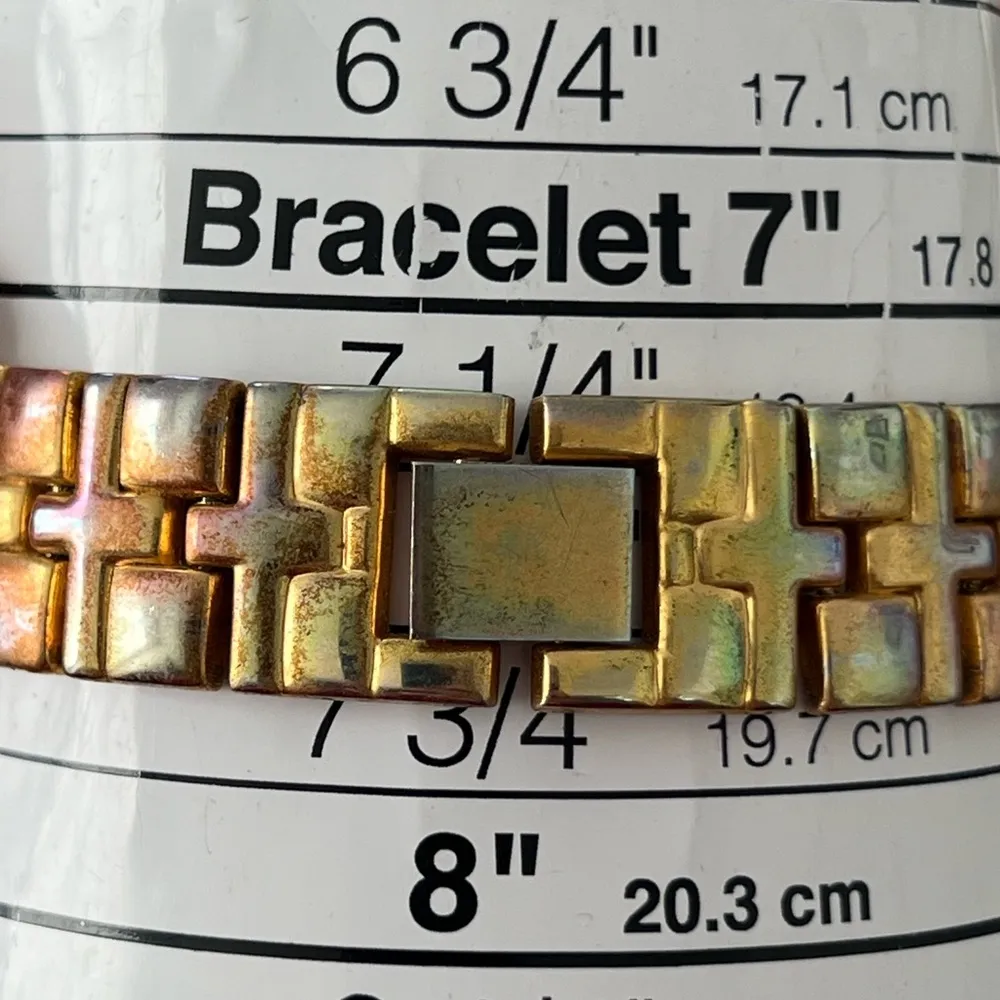 Giorgio Beverly Hills Ladies Watch Round White Dial Colorful Gold - Image 10