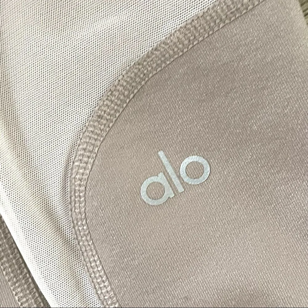 Alo yoga high waist Capri tan mesh legging - Image 8