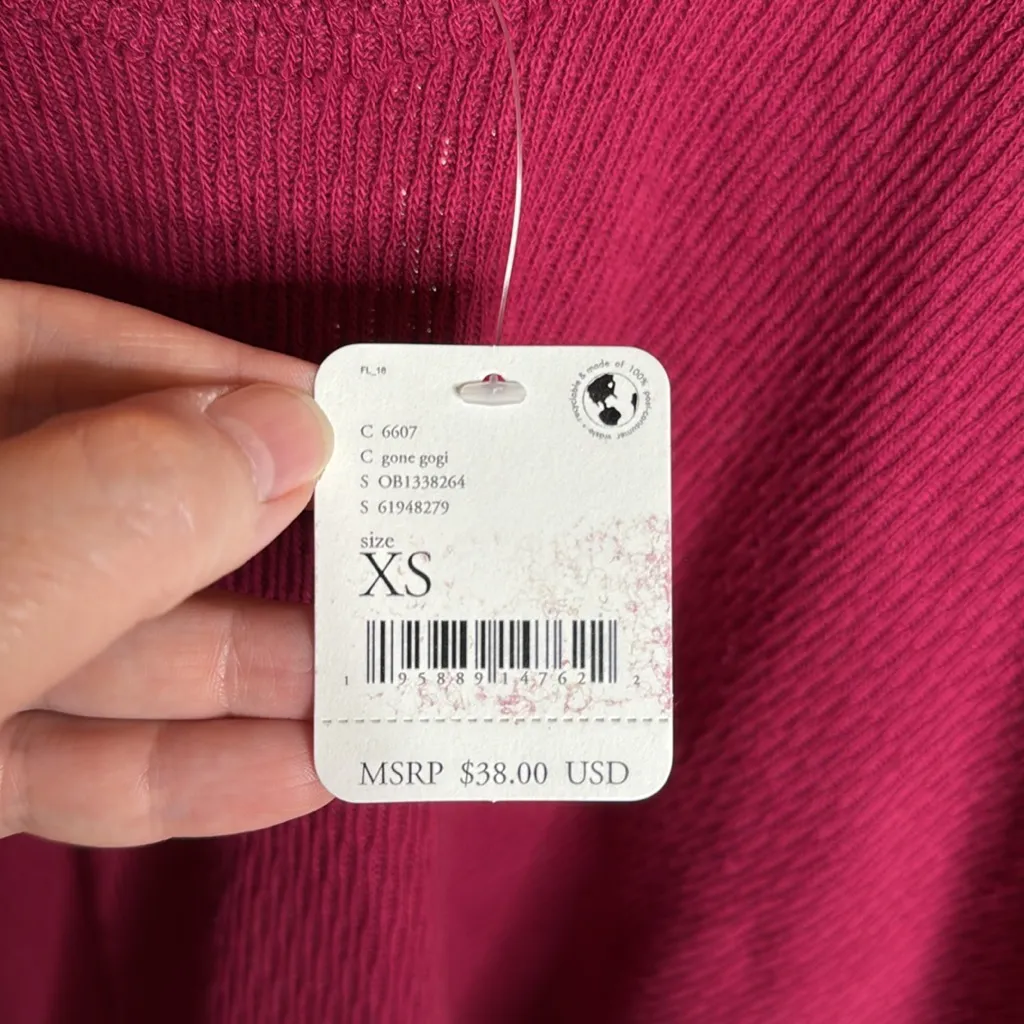 NWT We the Free People Sing La La Handkerchief Tank Gone Gogi Size XS Oversized - Image 10