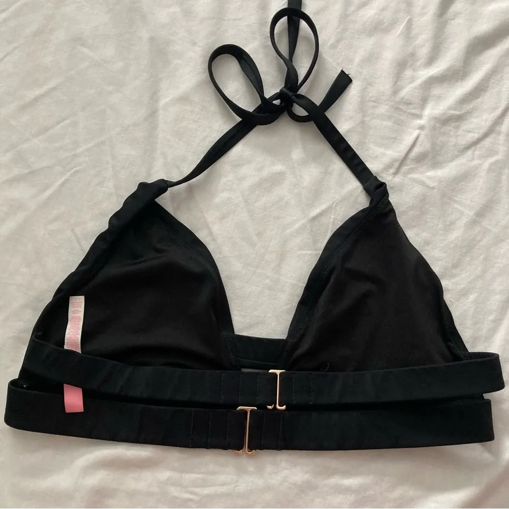Victoria's Secret Black Halter Neck Swim Top Size Large - Image 3