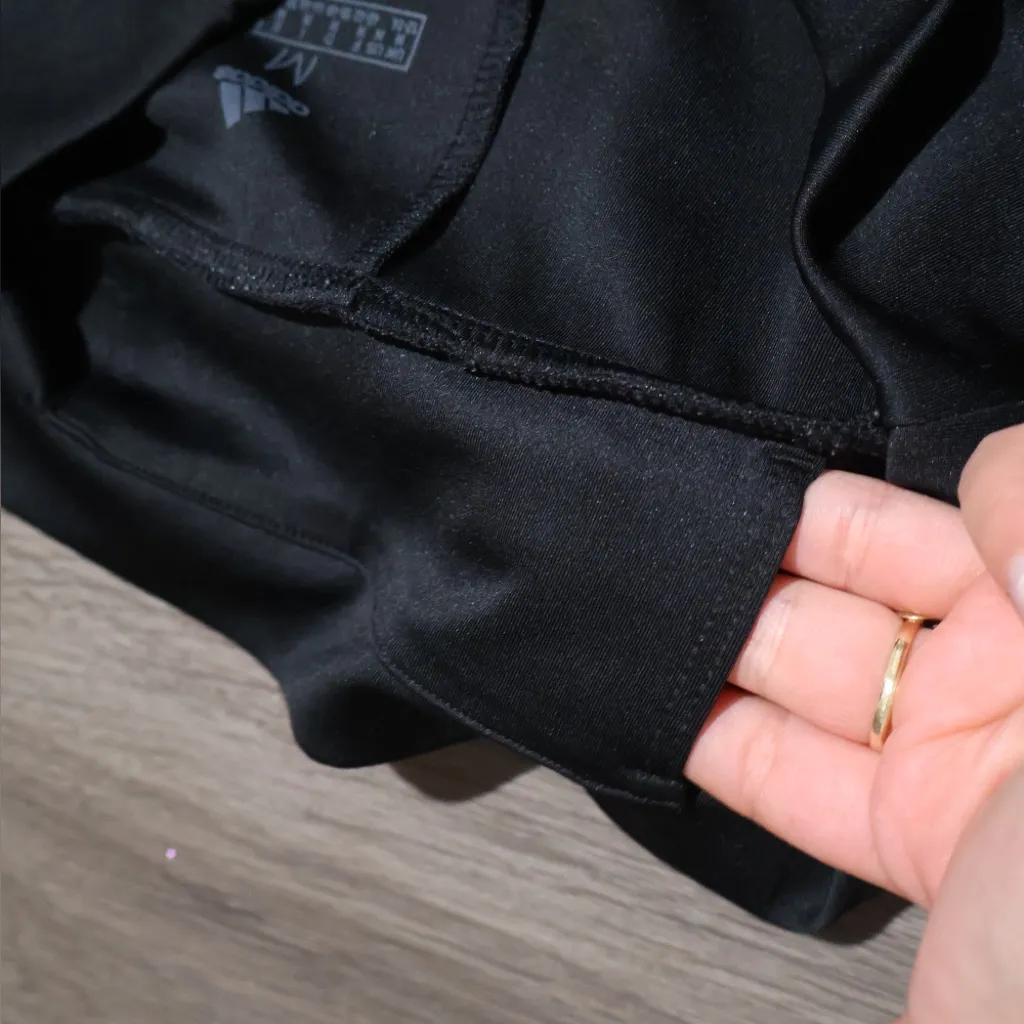 Adidas Climalite Women's Black High Waist Side Stripes Logo Active Leggings Sz M Size M - Image 4