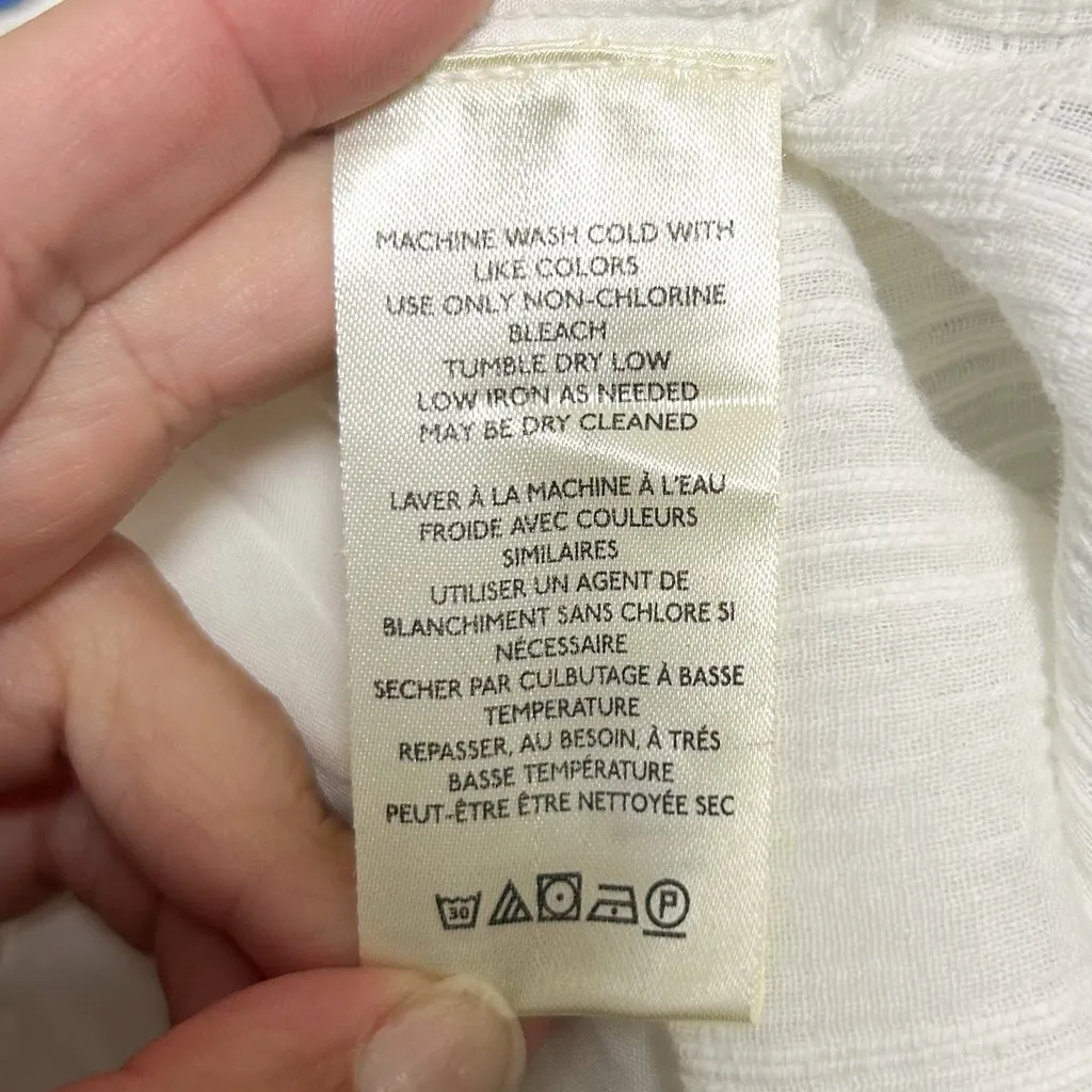 Free People White Blue Woven Thank Me Later Long Puff Sleeve Tiered Maxi Dress - Image 12