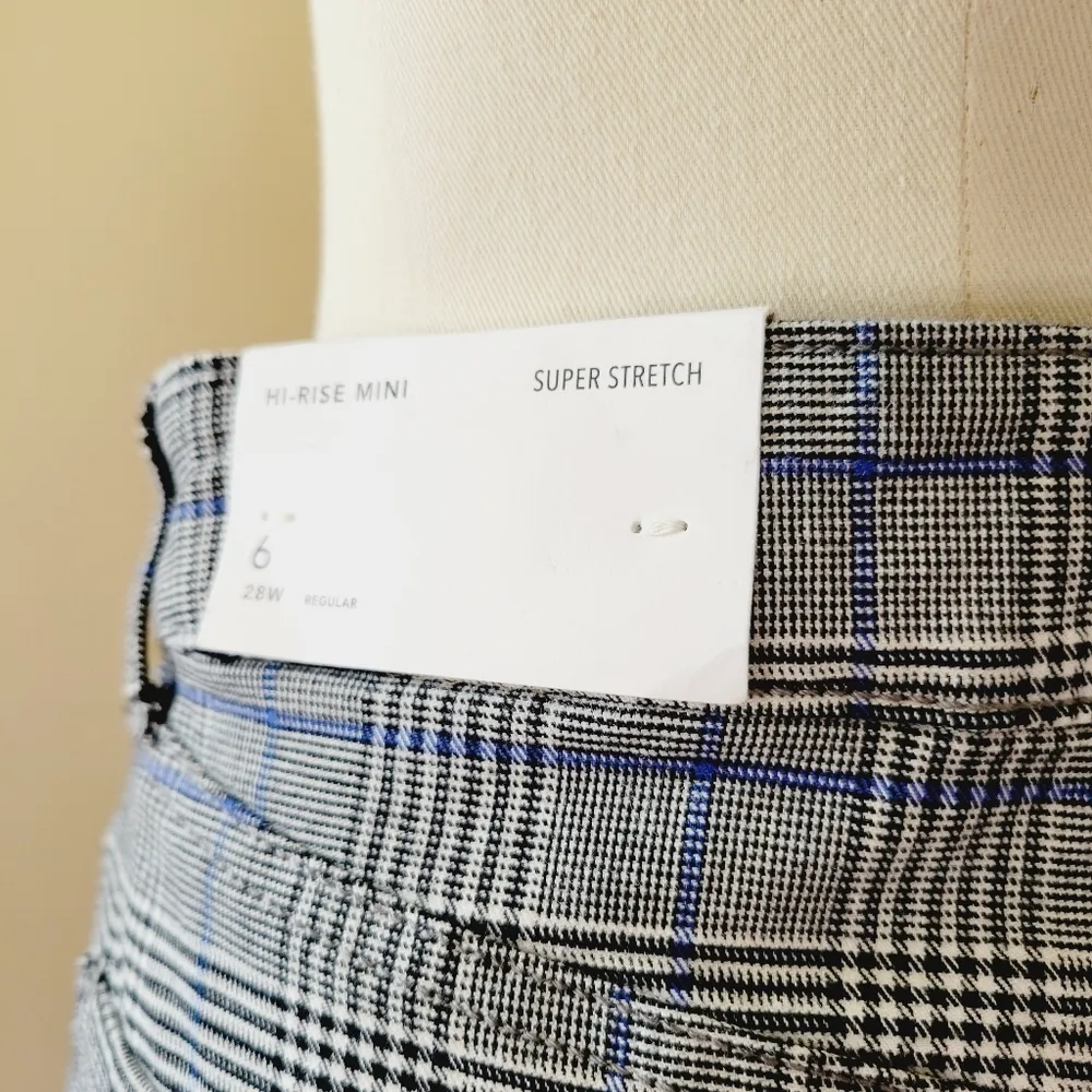 American Eagle plaid 90s schoolgirl denim mini skirt size 6 - Image 7