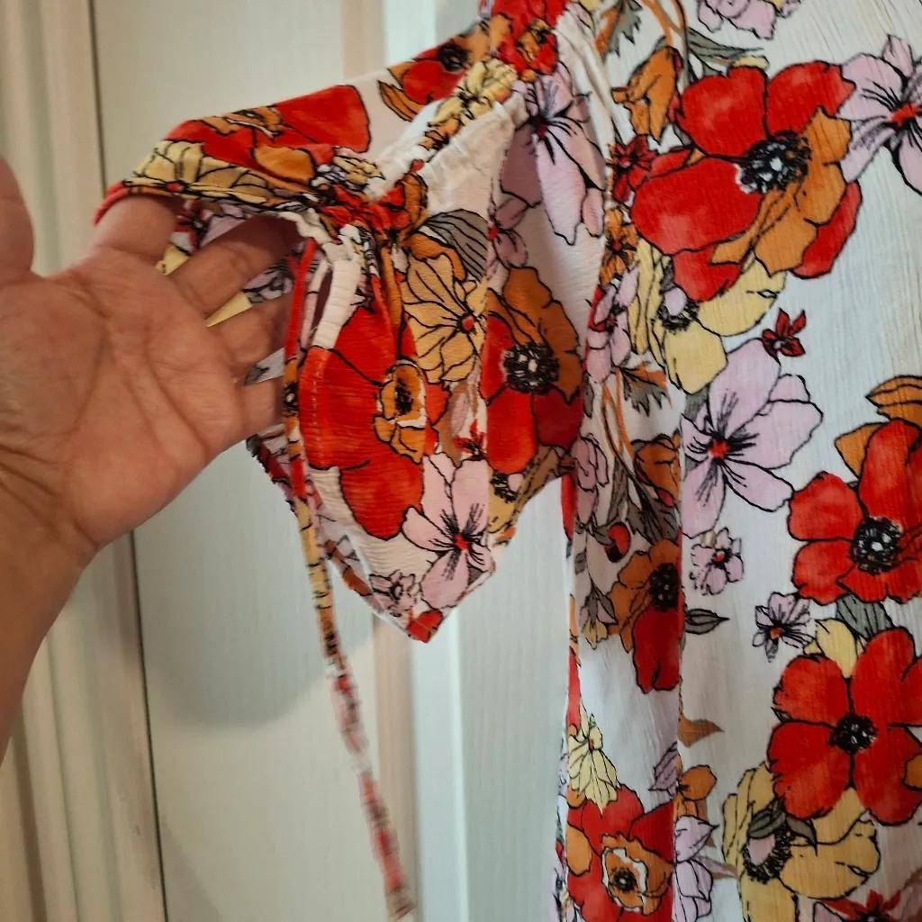 Maurices 1X Floral Open-Front Kimono Cardigan - Image 7