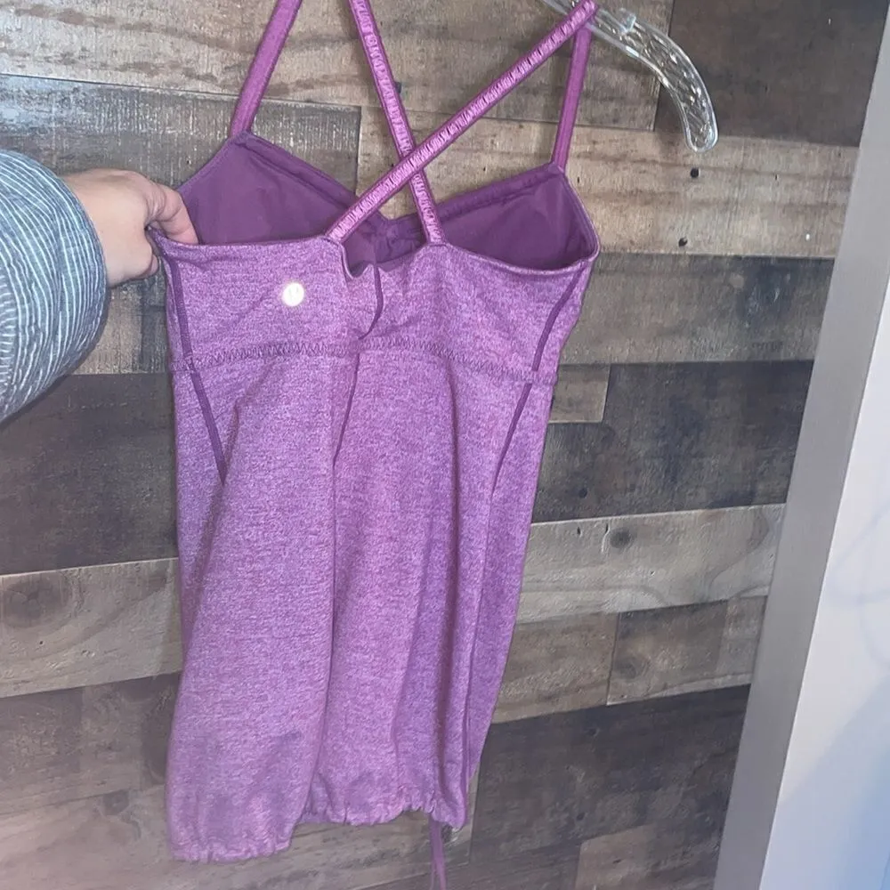 Lululemon Bulerias in Heathered Regal Plum/Dewberry Drawstring Waist Tank - Image 7