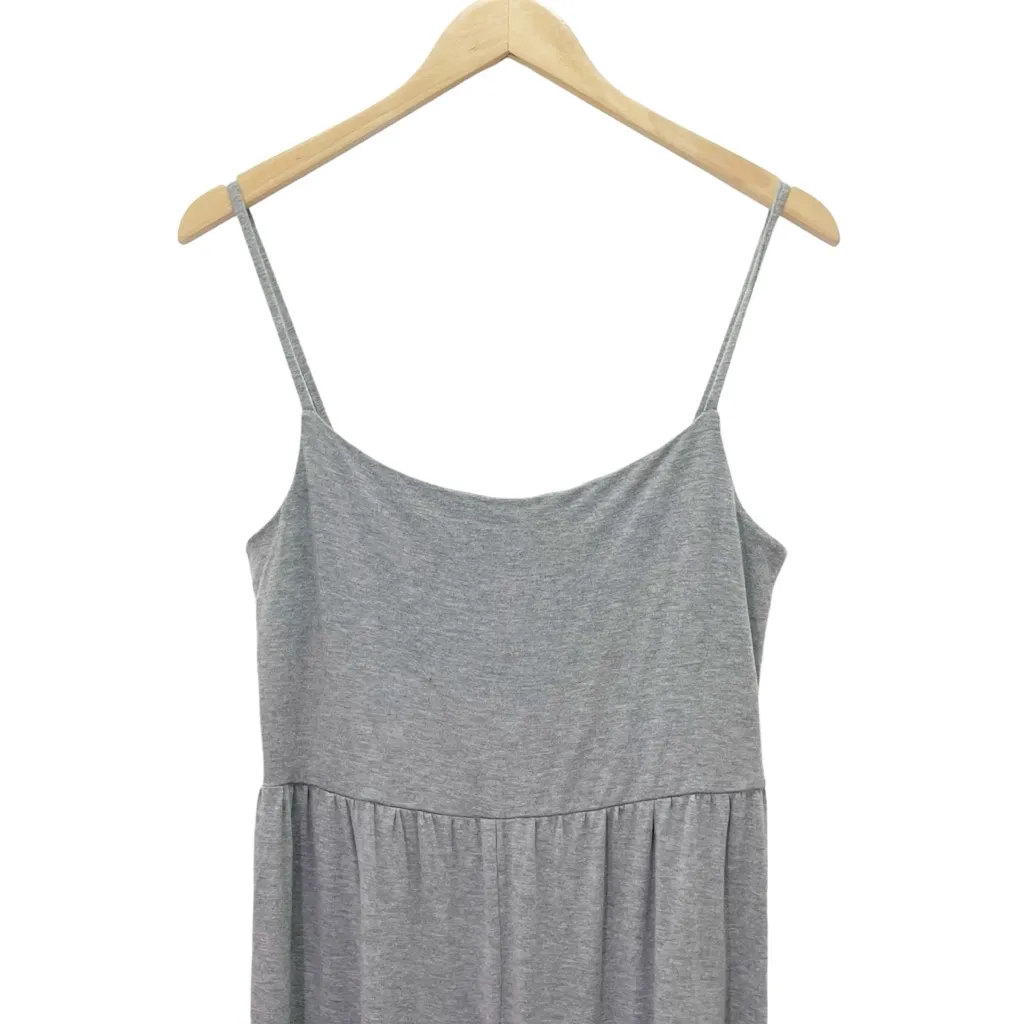 Quince Gray Tencel Jersey Wide Leg Jumpsuit Cami One Piece Sz Large Soft Stretch - Image 5