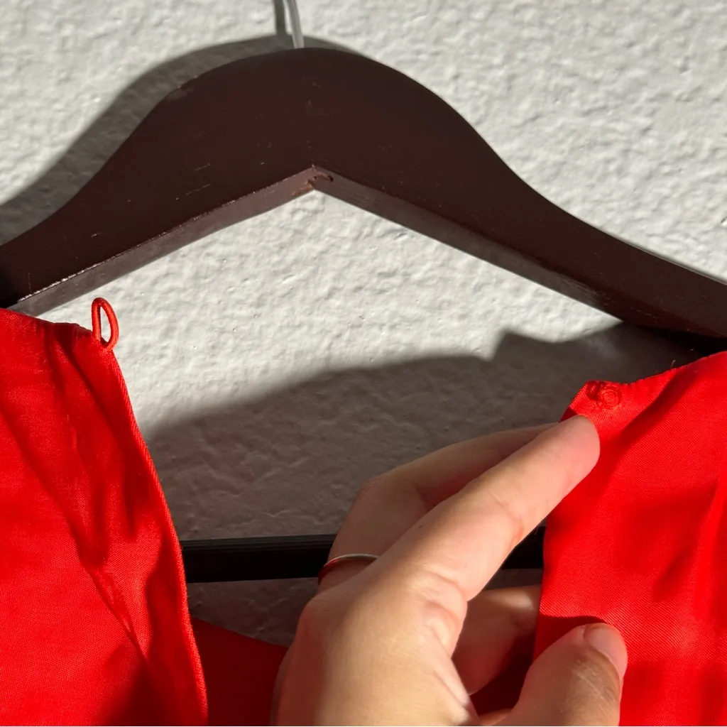 Farm Rio • Midi Dress • Satin Viscose • Cutout Waist • Medium • Bead Tassels - Image 14