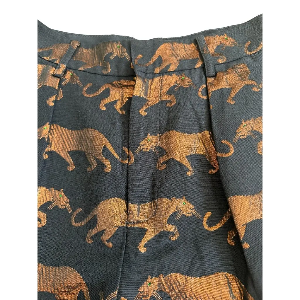 MARC BY MARC JACOBS Jaguar Print High Waist Wool Blend Shorts Size 6 - Image 11