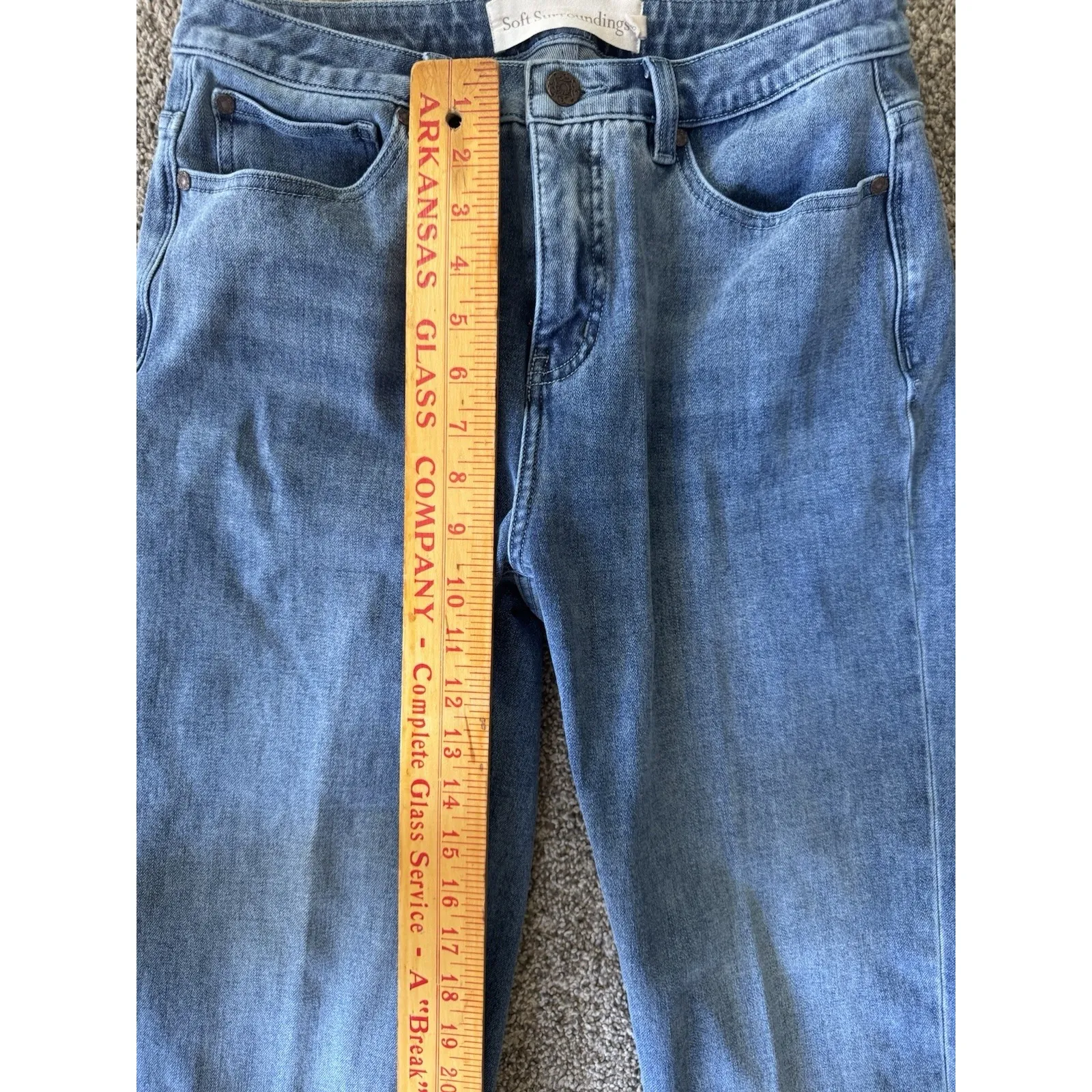 Soft Surroundings Womens The Ultimate Girlfriend Jean 8 Blue Medium Wash Stretch - Image 4