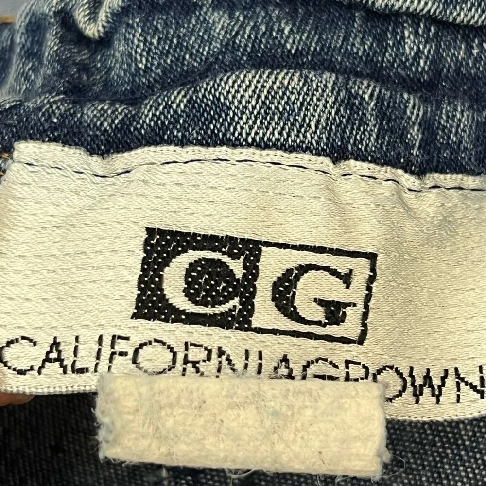 California Grown Vintage Y2K Denim Bodycon Dress L Blue Size L - Image 8