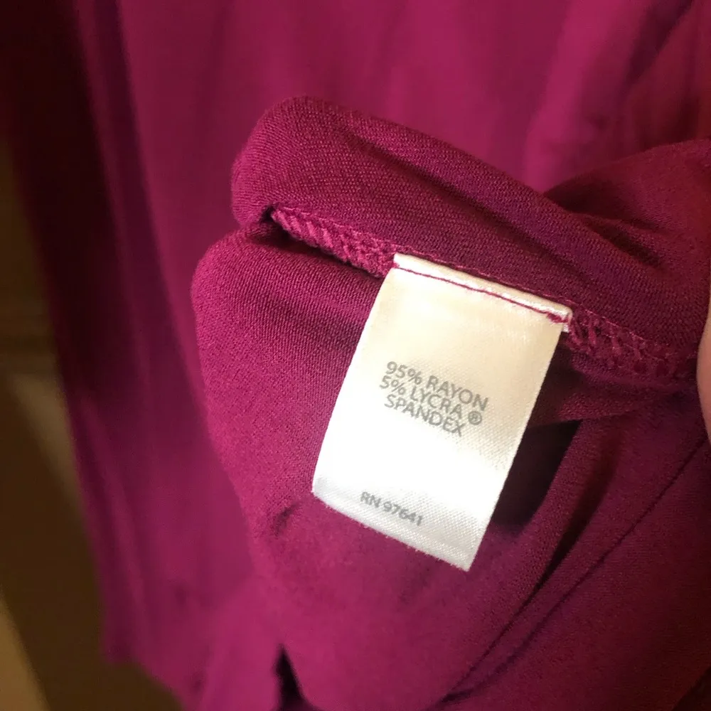 J.Jill  Wearever Collection 3/4 Sleeve Dress Winterberry Purple medium petite - Image 5