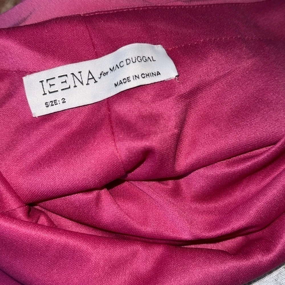 NWOT Mac Duggal Draped Back slit Jersey Gown size 2 - Image 4