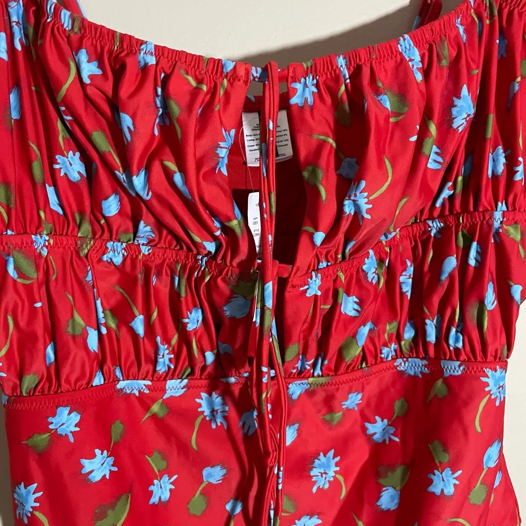 NWT J. Crew Ruched Cutout One Piece Swimsuit Brushed Daisy Print - Image 4