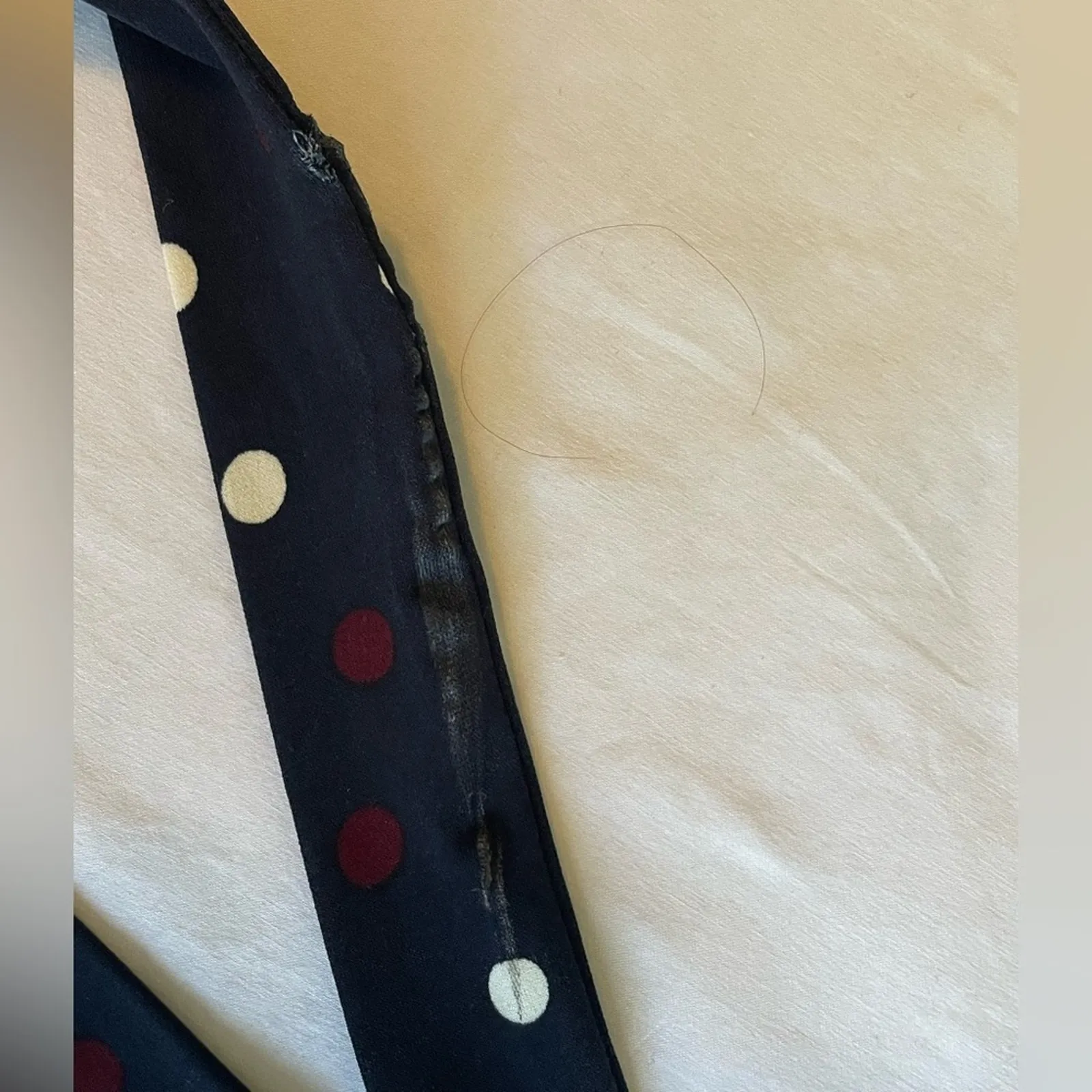 41 hawthorn elbow length sleeve faux wrap top with belt Size XS. Workwear Blue - Image 5