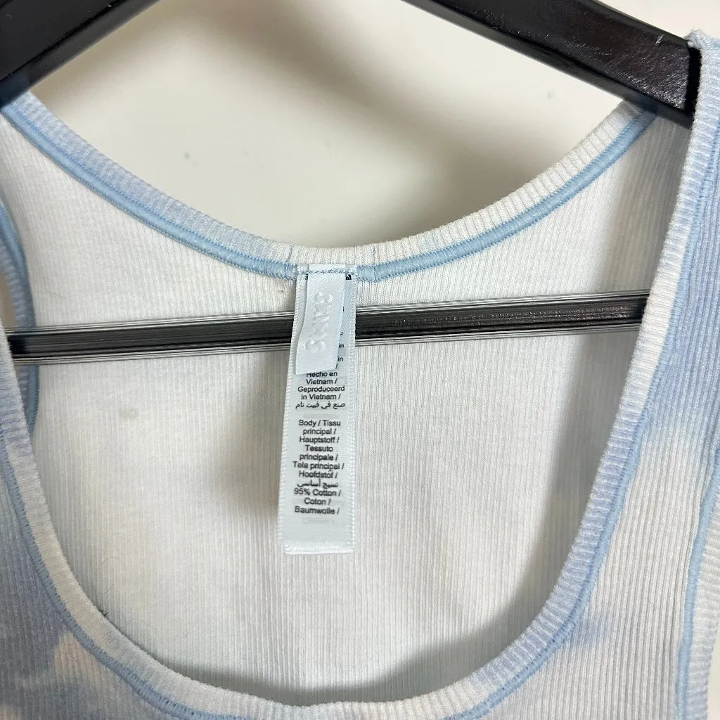 SKIMS Cotton Rib Tank in Blue Cloud Size X-Small - Image 3