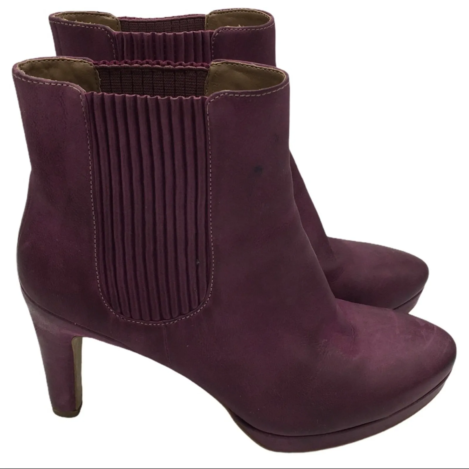 Ecco Navoi Platform Chelsea Booties - Purple - 38 - Image 9