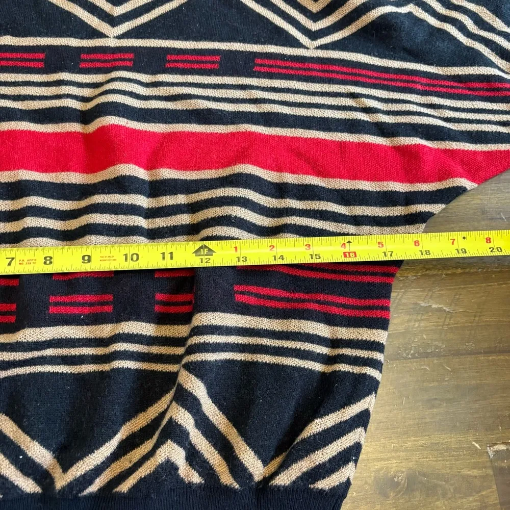 Pendleton Portland Collection Merino Wool Top Blouse Sweater Short Sleeve S Flaw - Image 5