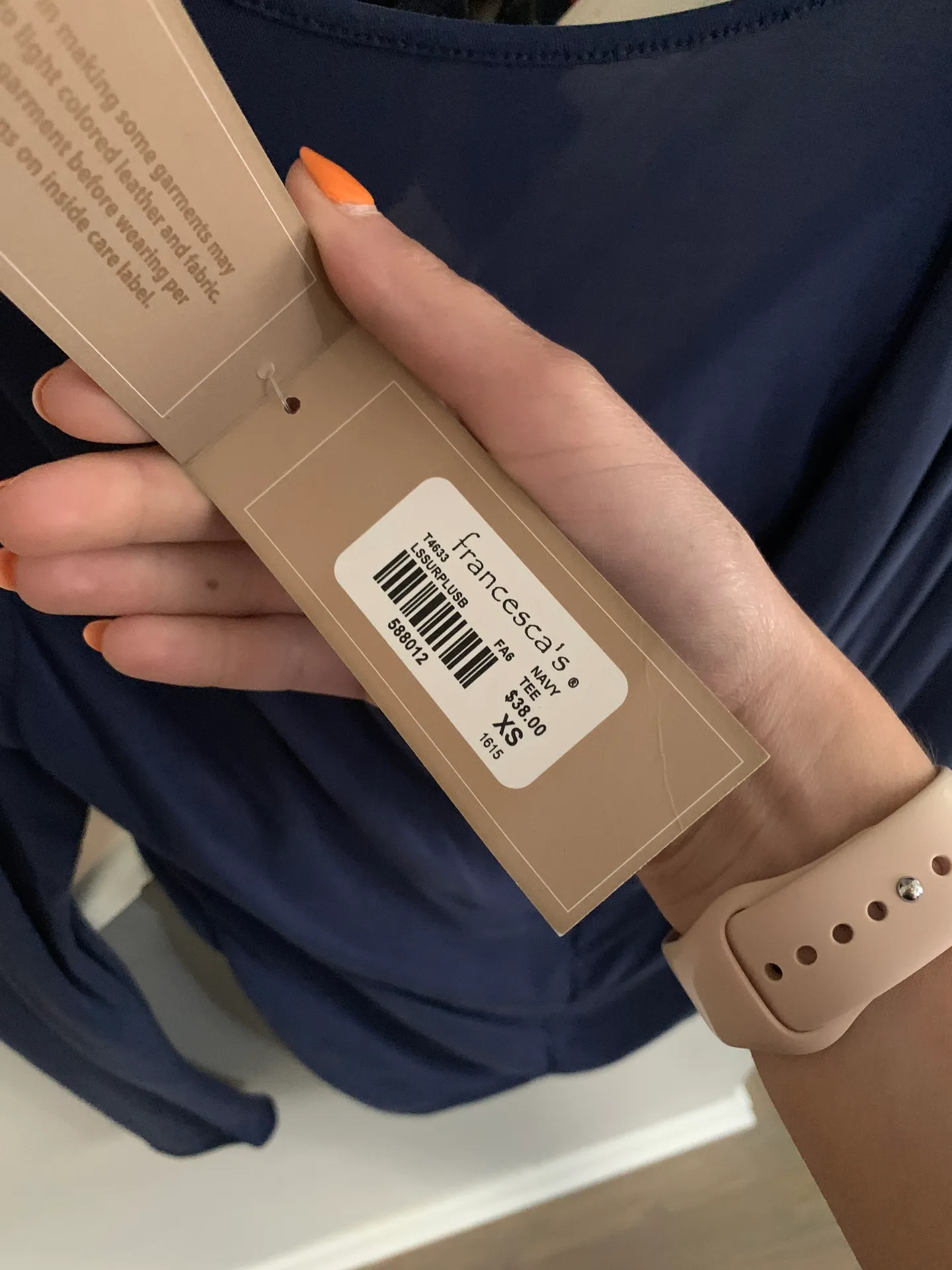 Francesca's Francesca’s Blue Open Back Top - Image 4