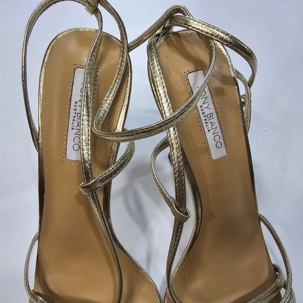 Tony Bianco Franci Sandal in Gold Nappa Metallic - Image 4