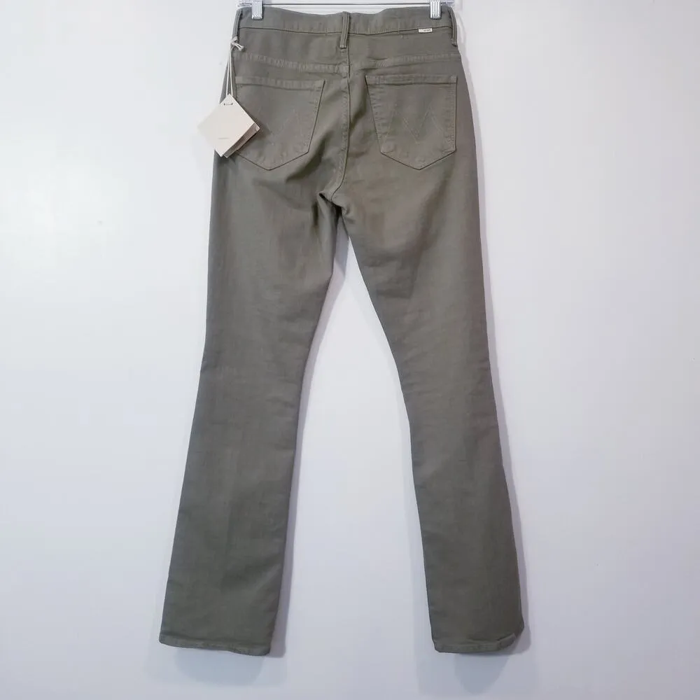 Mother Denim The Insider Hover Mermaid High Rise Straight Leg Jeans Inseam 30" Green Size 27 - Image 6