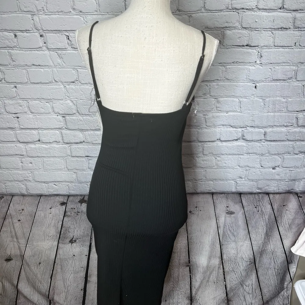 Nwt jolie & joy ribbed knit dress med Black - Image 9