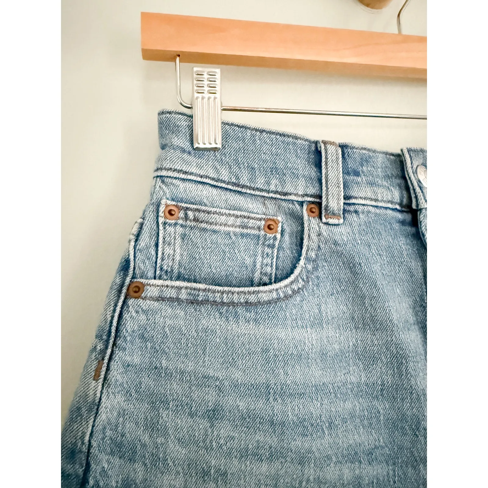 Madewell | NWT Perfect Vintage Mid-Length Jean Shorts Altoona Wash | Sz 23 - Image 5